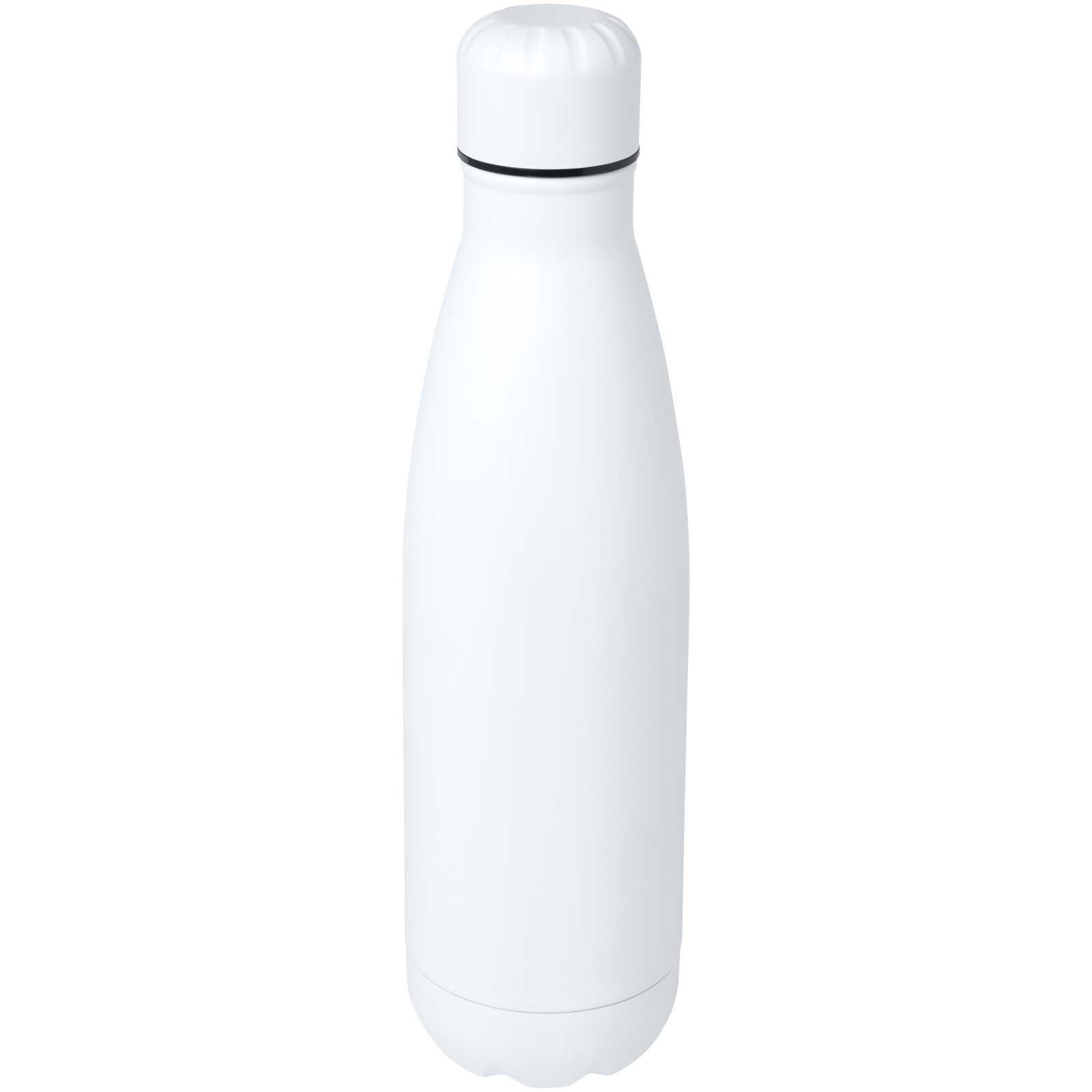 Cove 750 ml RCS sertificēta pārstrādāta nerūsējošā tērauda vienslāņa ūdens pudele, Balta