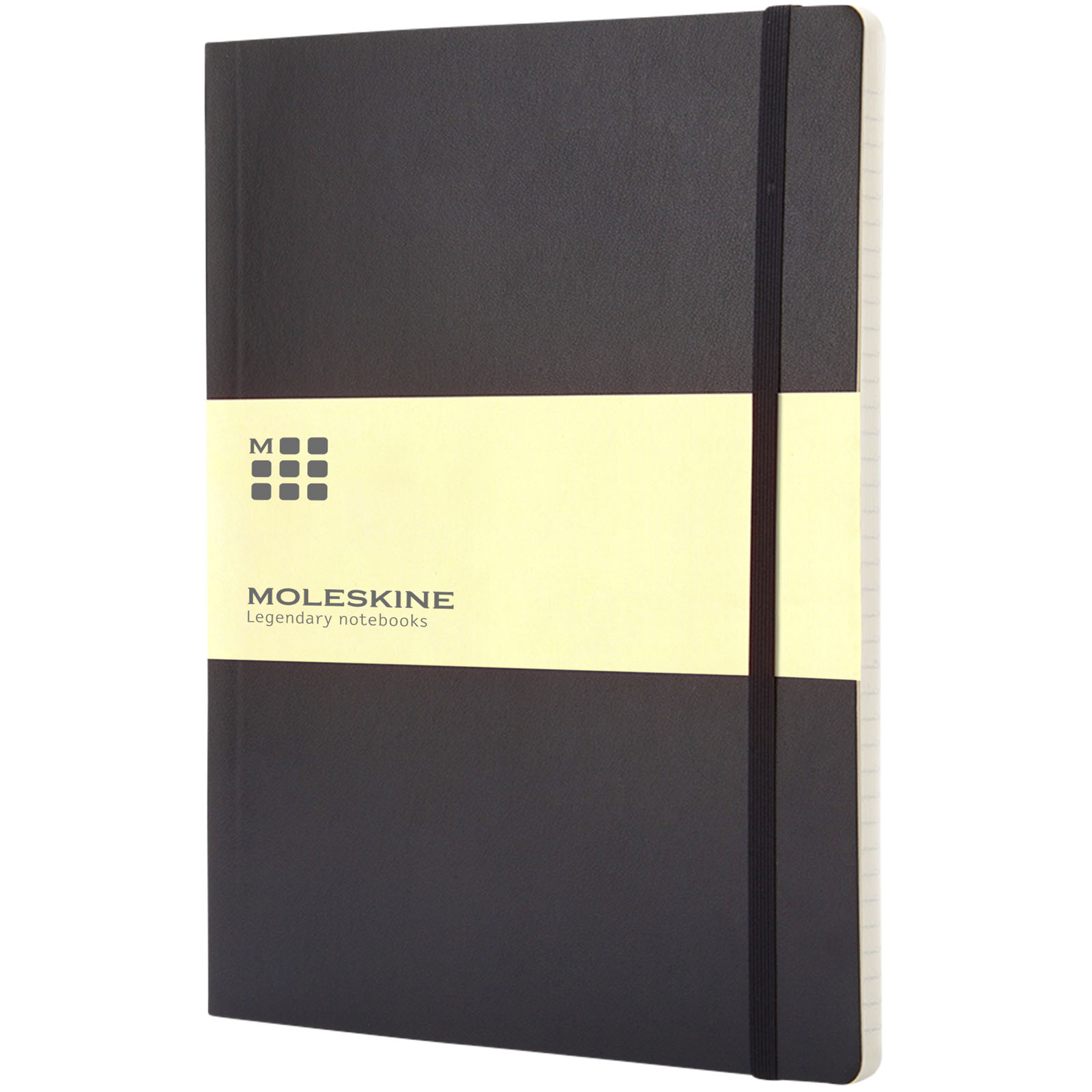 Moleskine Classic XL piezīmju grāmatiņa mīkstos vākos — ar līnijām, Melns
