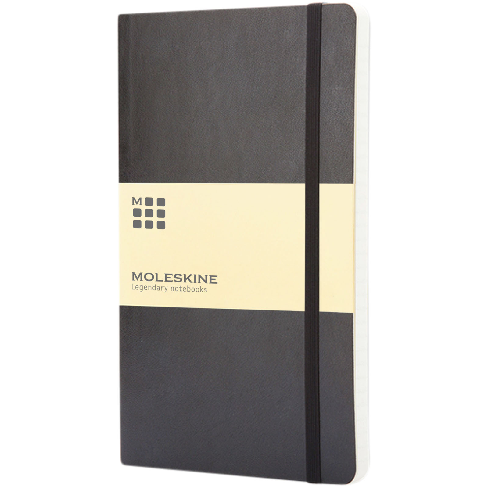 Moleskine Classic L piezīmju grāmata mīkstos vākos – rūtiņu lapas, Melns