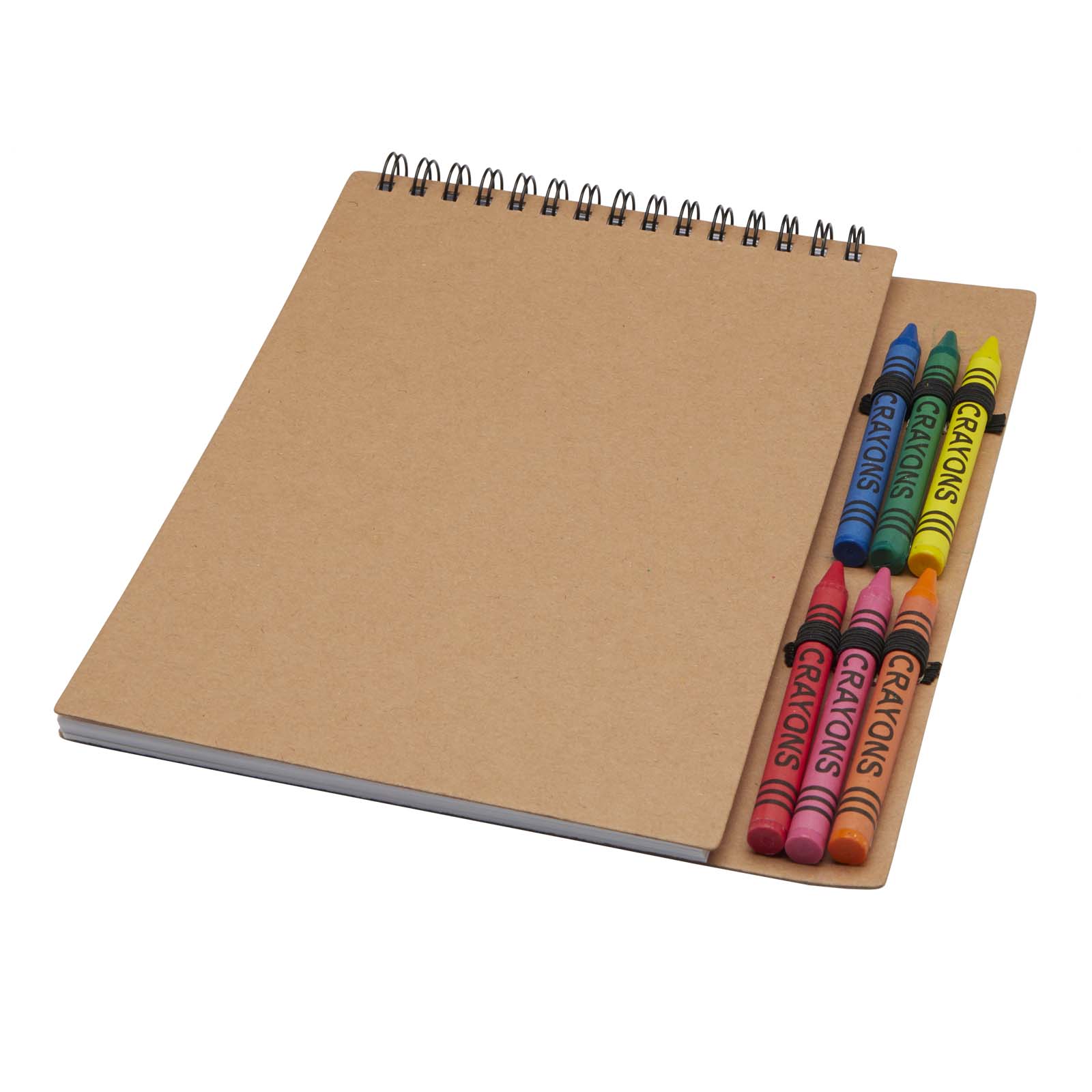 Doodle A5 spirāļu piezīmju grāmata ar mīkstajiem vākiem un krītiņu komplekts, Naturāls