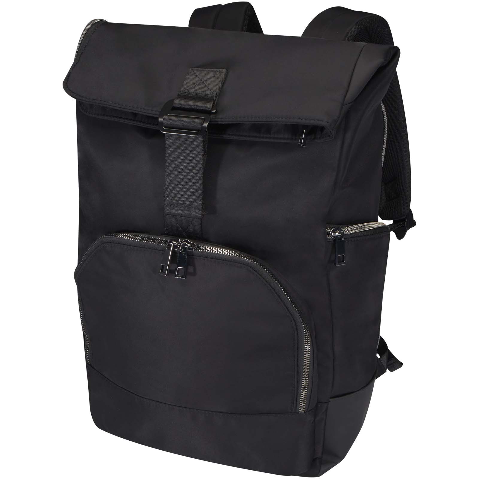 Rhine 15” GRS pārstrādāta rolltop mugursoma, 18 l, Melns