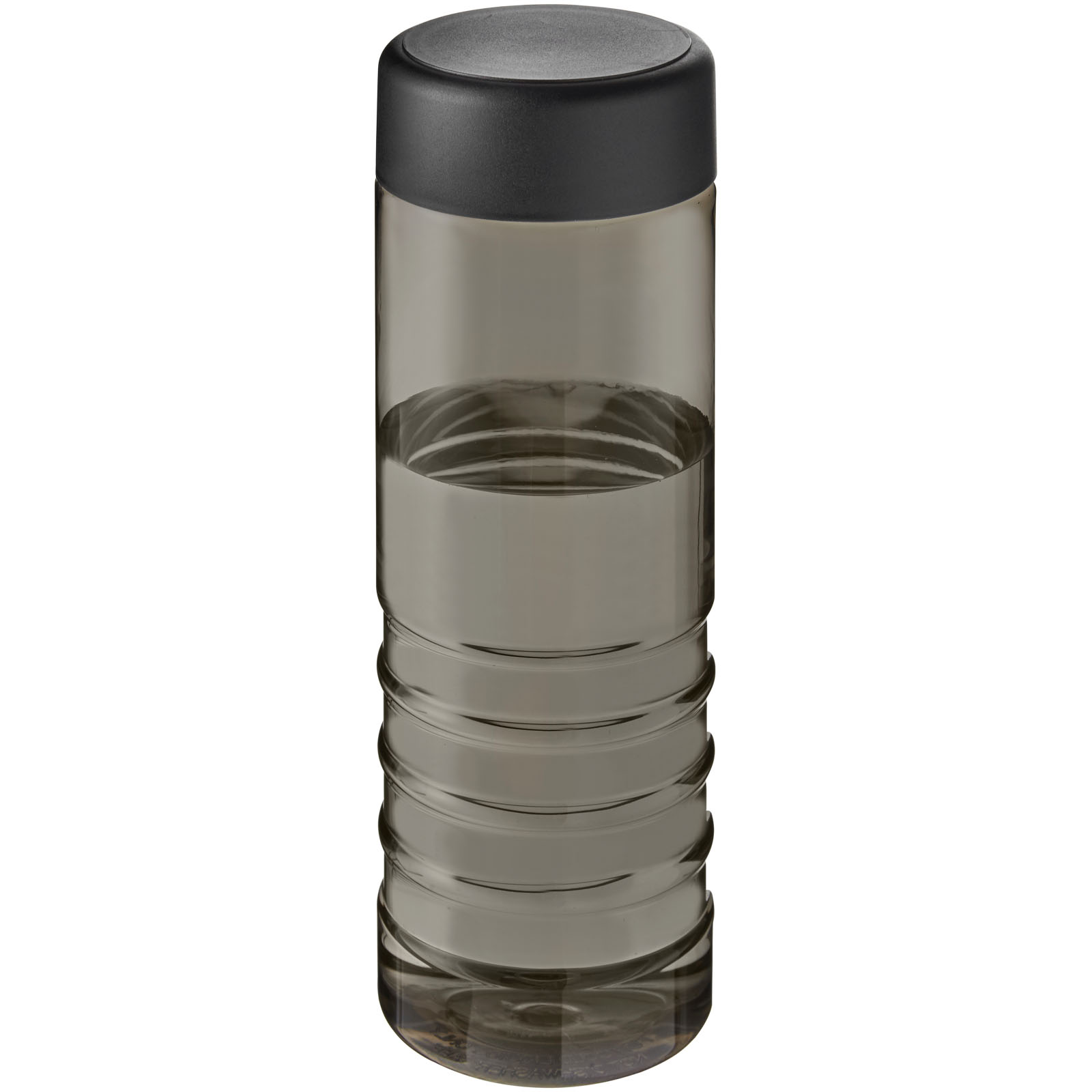 H2O Active® Eco Treble 750 ml ūdens pudele ar skrūvējamu vāciņu, Ogļu pelēks