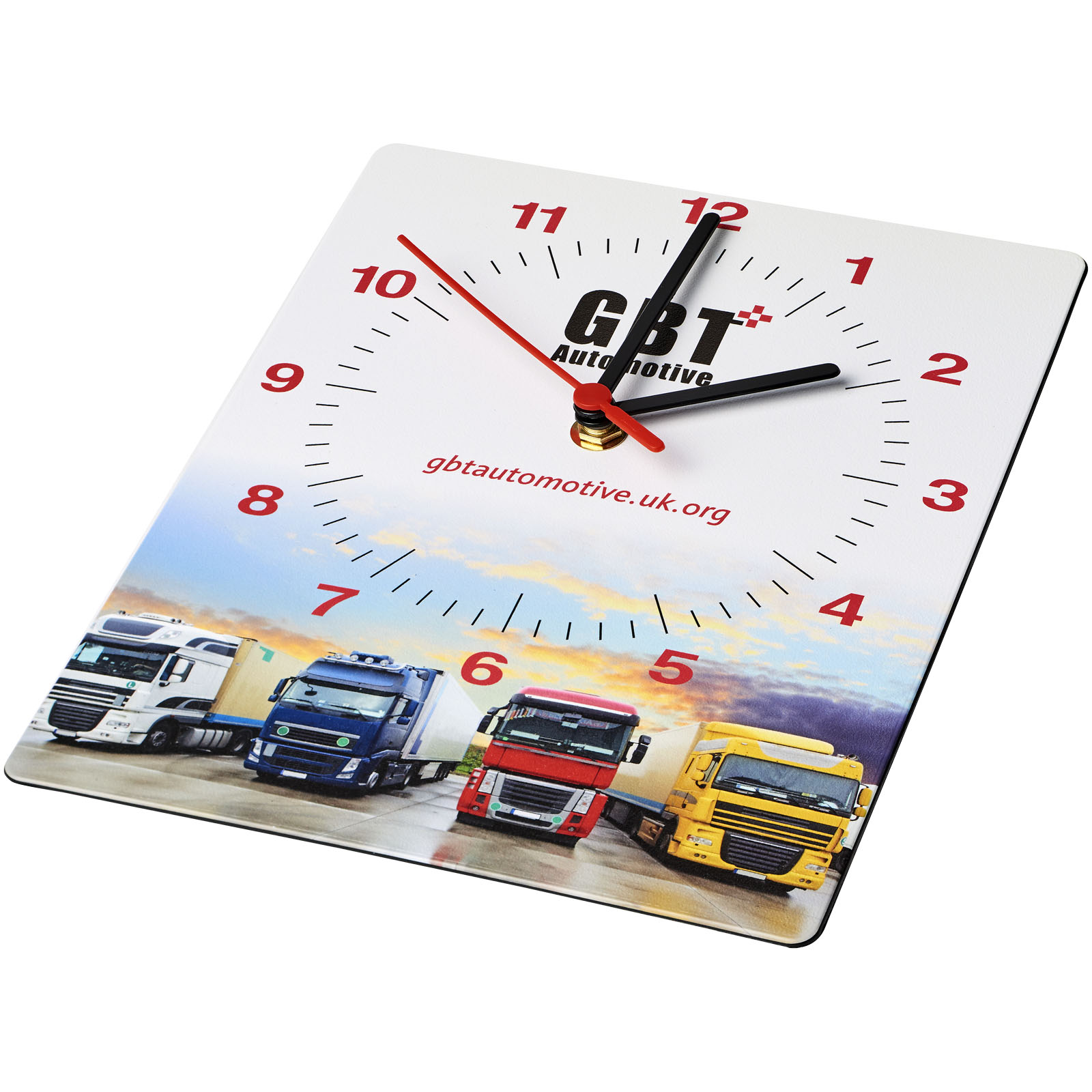Brite-Clock® taisnstūrveida sienas pulkstenis, Melns