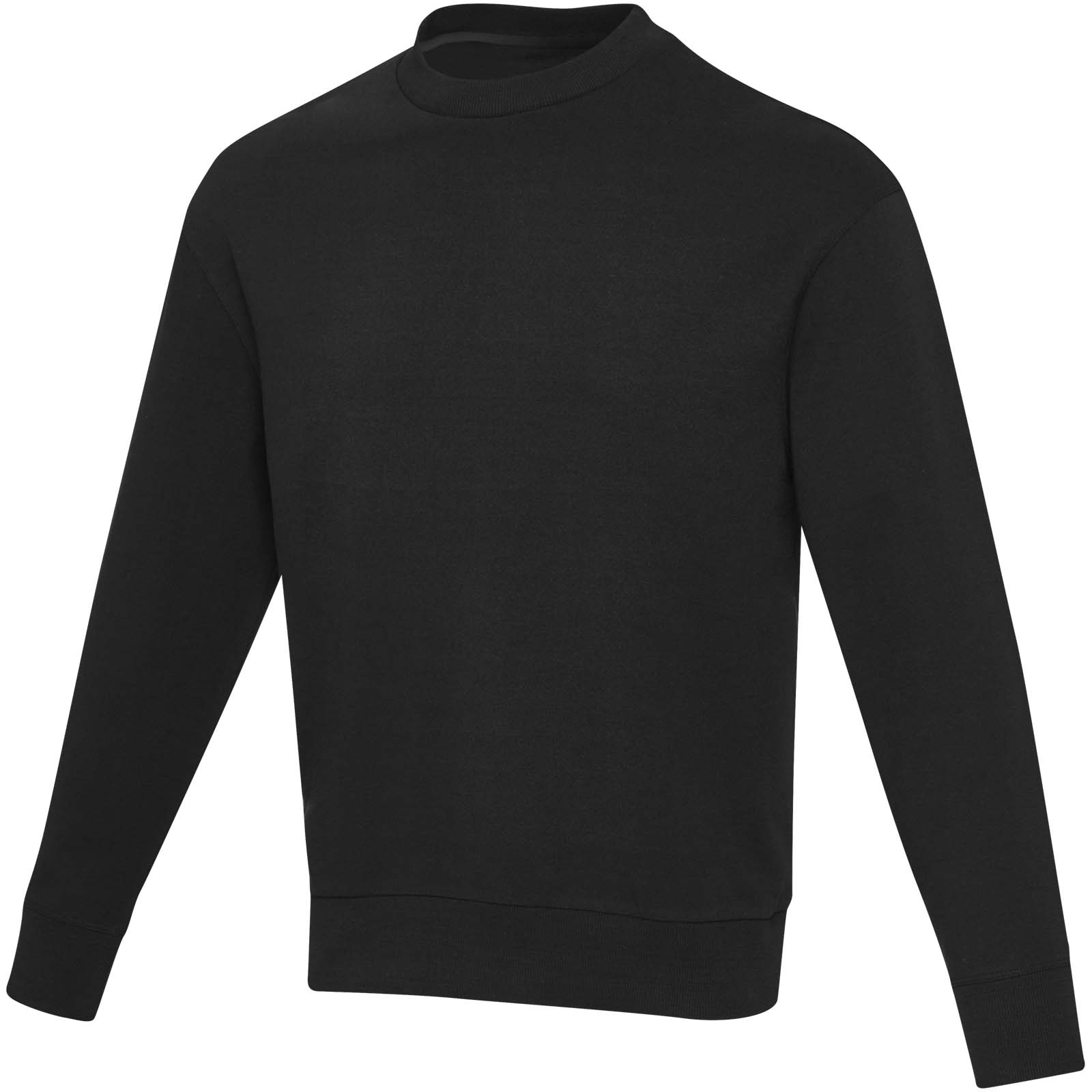 Tin 280 g/m² unisex Aware™ pārstrādāta materiāla džemperis ar apaļu kakla izgriezumu, Melns