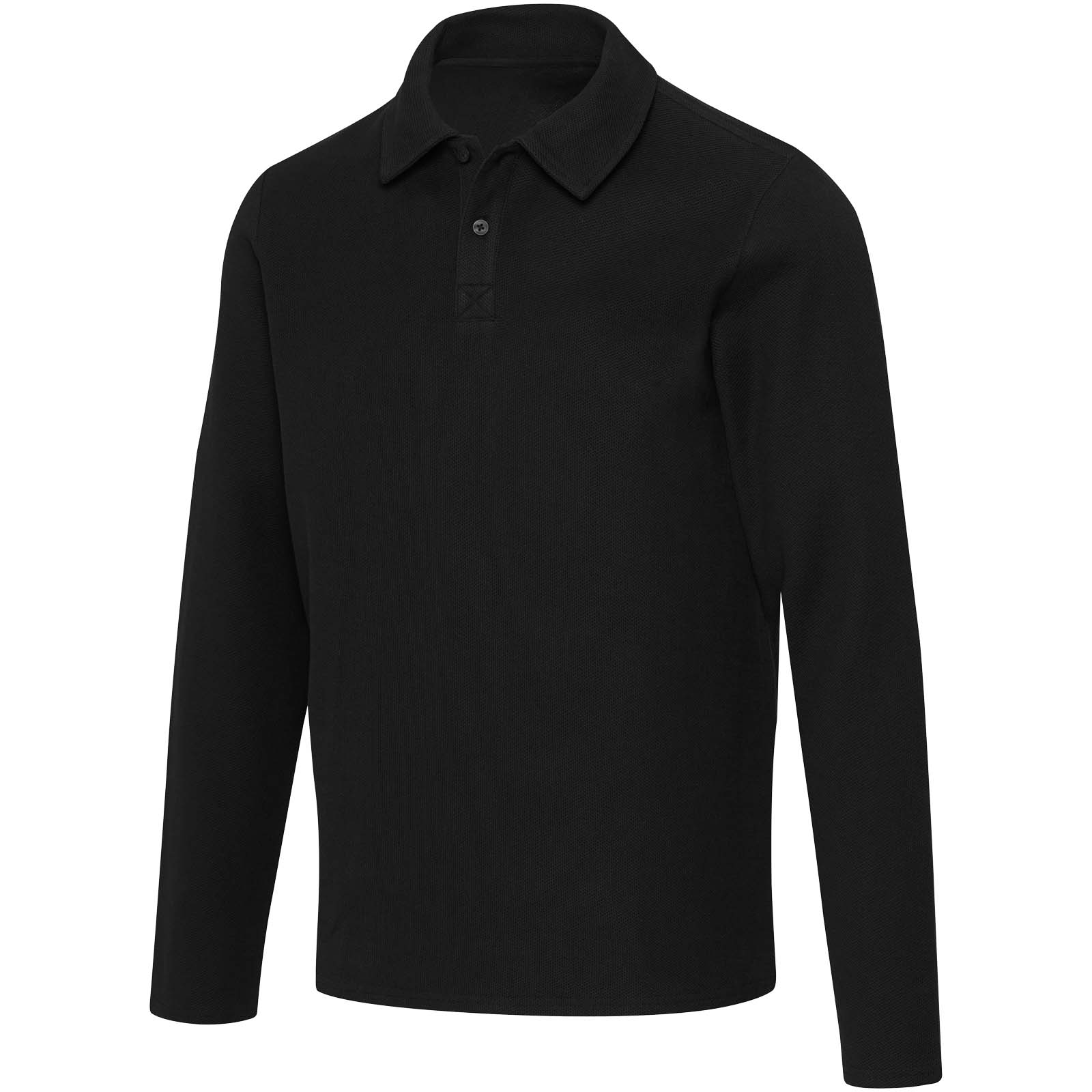 Apollo 245 g/m² unisex polo krekls ar garām piedurknēm, Melns
