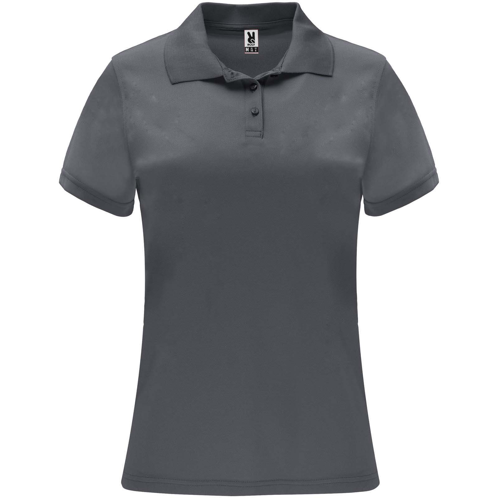 Monzha 150 g/m² sieviešu sporta polo krekls ar īsām piedurknēm, Svina pelēks