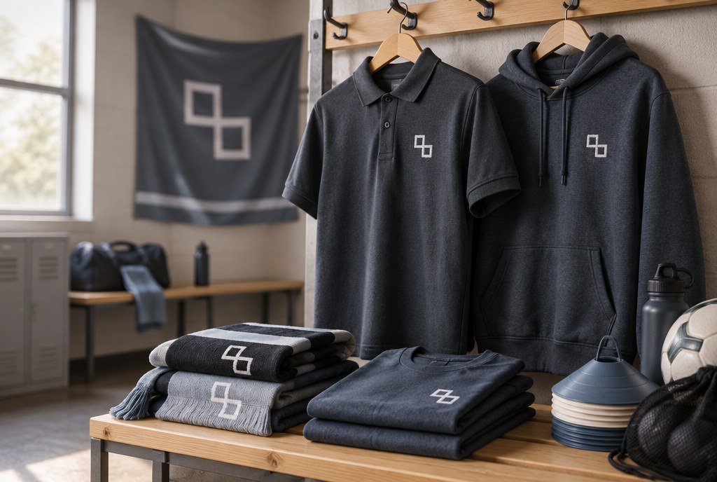 Treneru forma ar logo un atbalstītāju preces sporta klubam