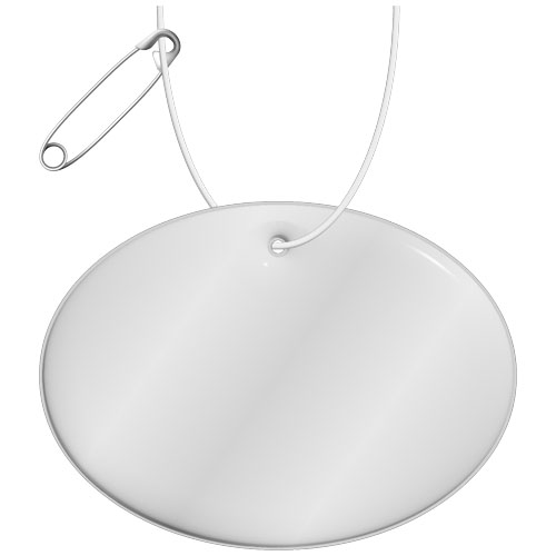 RFX™ H-12 apaļš L atstarotājs-piekariņš, PVC, Balts