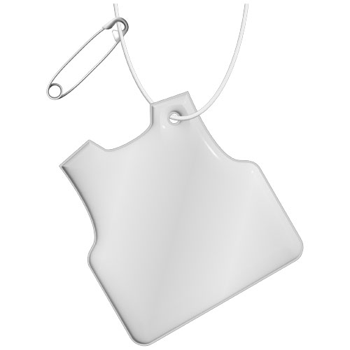 RFX™ H-16 atstarojošs PVC atstarotājs-piekariņš, vestītes formas, Balts