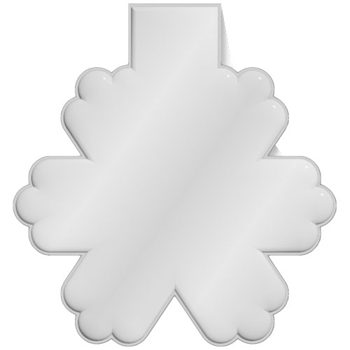 RFX™ M-10 sniegpārslas atstarojošais PVC magnēts, Balts