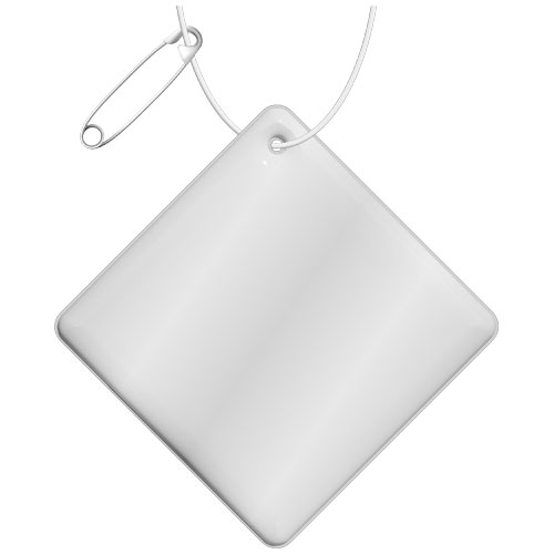 RFX™ H-09 romba atstarojošs PVC atstarotājs-piekariņš mazs, Balts