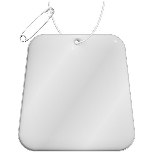 RFX™ H-09 atstarojošs PVC atstarotājs-piekariņš, trapece, Balts