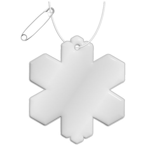 RFX™ H-10 atstarojošs PVC atstarotājs-piekariņš, sniegpārsla, Balts