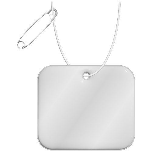 RFX™ H-20 atstarojošs PVC atstarotājs-piekariņš, taisnstūra, XL, Balts