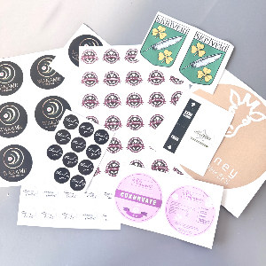 Sheets of stickers in various shapes